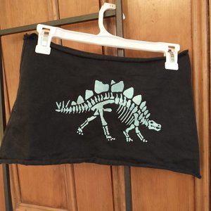 Mini skirt with dinosaur, black, no size listed but fits like a small